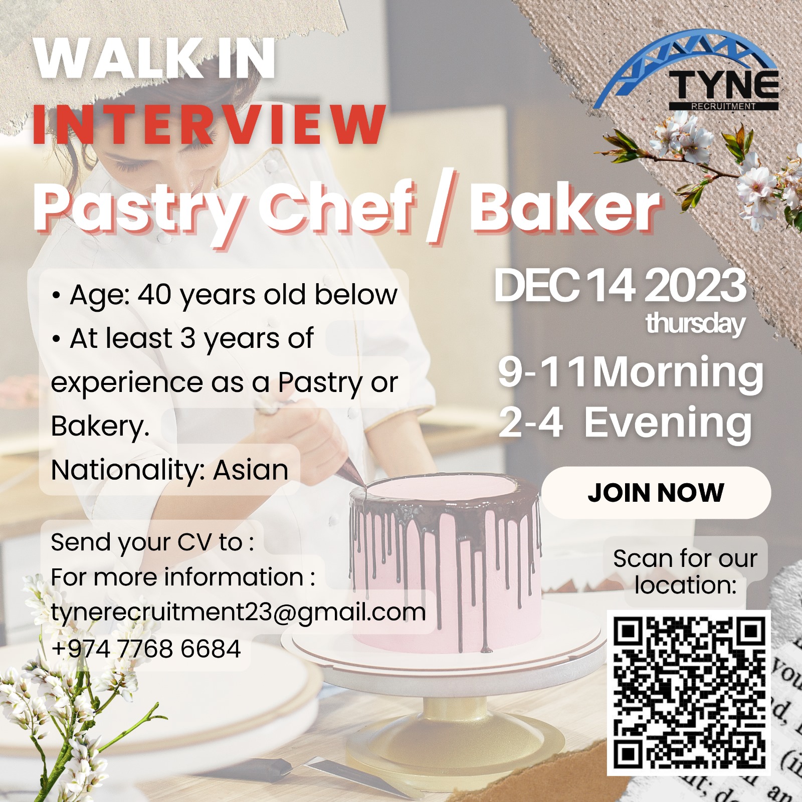 Female Pastry or Baker Cook 