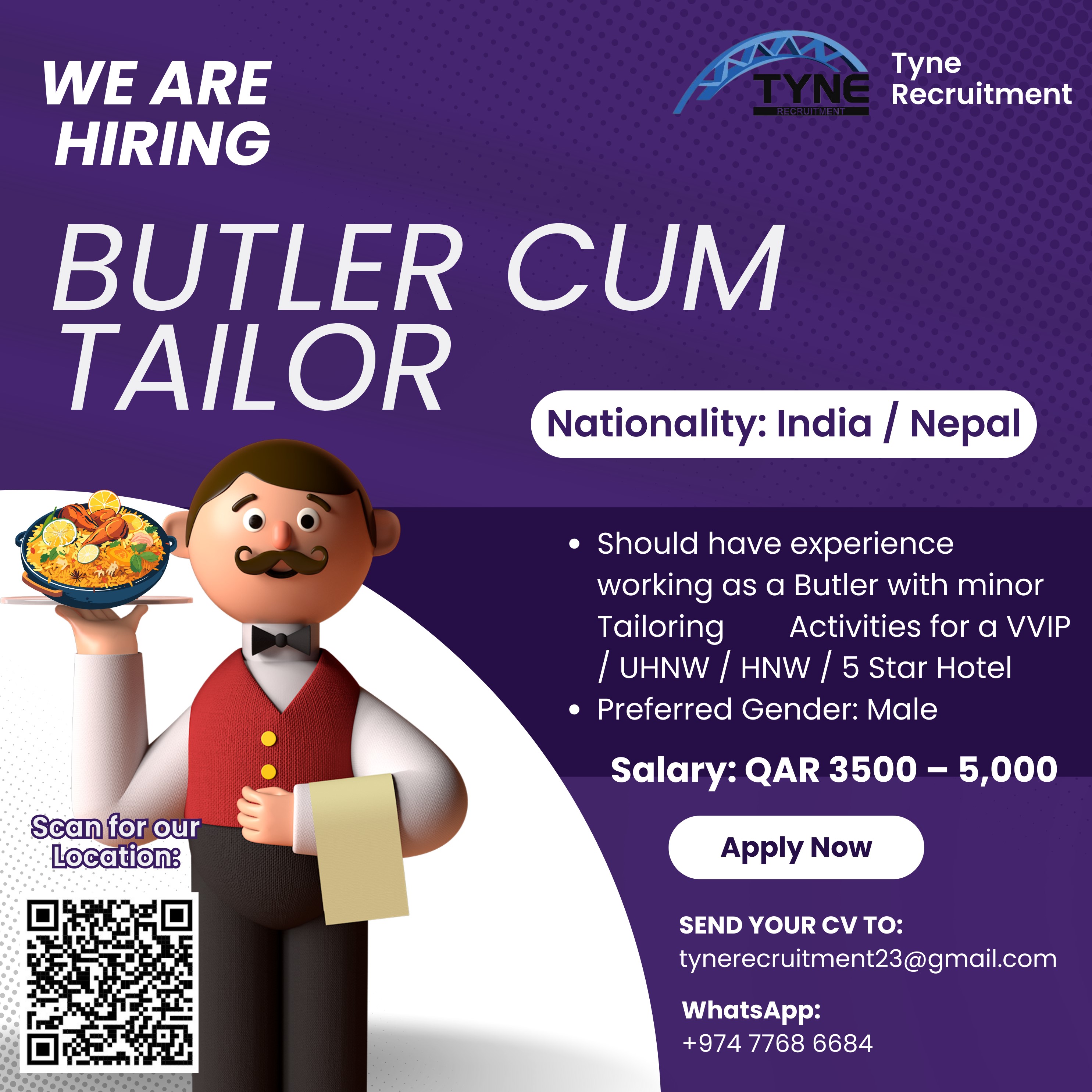 Butler cum Tailor