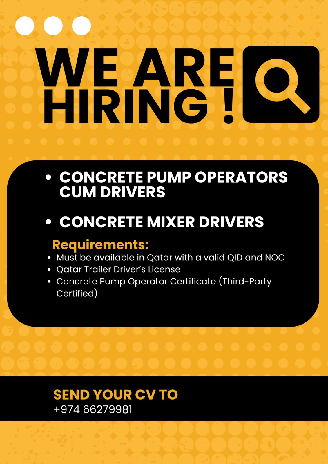 Heavy Duty Drivers (Mixer Drivers)